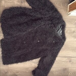 Chic Black Faux Fur Coat